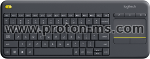 Клавиатура Logitech Wireless Touch K400 Plus, Черна
