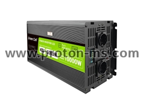 Инвертор GREEN CELL, 48/220V,  DC/AC, 5000W/10000W,INVGCP5000LCD  LCD чиста синусоида