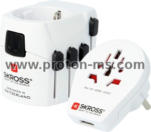 World Adapter SKROSS PRO USB, 1.302539, World