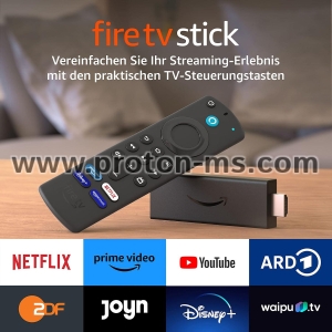 Мултимедиен плеър AMAZON Fire TV Stick, Wi-Fi 6, Alexa Voice Remote, Черен