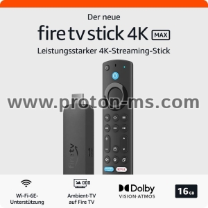 Fire TV Stick Max 4K streaming device G2, Wi-Fi 6, Alexa Voice Remote
