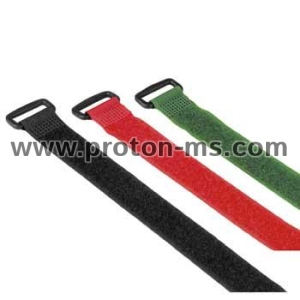 Hama Hook and Loop Cable Ties with Buckle, 250 mm, coloured