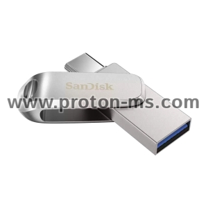 USB stick SanDisk Ultra Dual Drive Luxe, 1TB, USB 3.1 Gen 1, USB-C, Silver