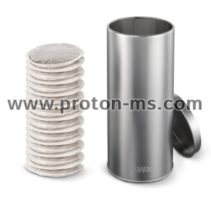 Xavax Coffee Pad Tin for Storing 20 Senseo Pads etc., Metal, silver