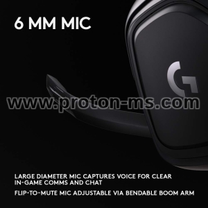Геймърски слушалки Logitech G432, Микрофон, Черни