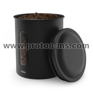 Xavax Coffee Tin for 500 g of Beans or 700 g of Powder, Airtight, Aroma-tight, bl