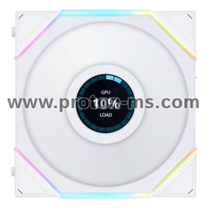 Комплект 3 броя Вентилатор Lian Li UNI FAN TL LCD 120mm - White
