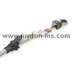 ACT Grey 3 meters S/FTP CAT6A IDC 4PPoE / PoE++ 100W LSZH patch cable snagless with RJ45 connectors