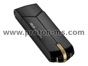 Безжичен адаптер ASUS USB-AX56 Dual Band AX1800 WiFi 6 802.11ax, USB 3.2 Gen1, вградена антена