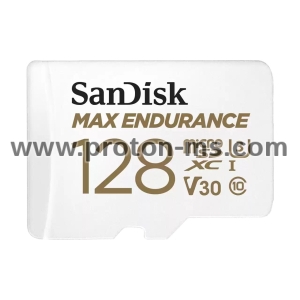 Memory card SANDISK MAX Endurance micro SDXC UHD, SD Adapter, 128GB, Class 10