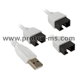 Lian Li USB 2.0 1-to-3 Hub Type-A Male Port - White