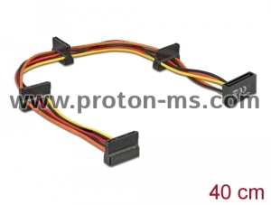 Delock Cable Power SATA 15 pin plug > 4 x SATA 15 pin receptacle 40 cm multicolour