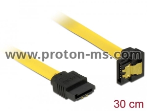Delock SATA Cable, Serial-ATA III, 6 Gbit/s, Internal, 90°, 0.30 m