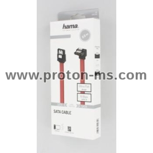 Hama SATA Cable, Serial-ATA III, 6 Gbit/s, Internal, 90°, 0.60 m