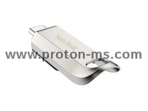 USB памет SanDisk Ultra Luxe, 128GB, USB 3.2 Gen 1, USB-C, Сребрист