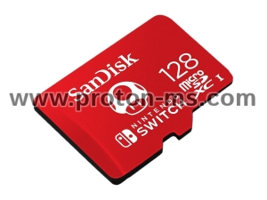 Карта памет SanDisk for Nintendo Switch, microSDXC UHS-I, 128GB, До 100MB/s
