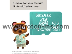 SanDisk 512GB microSDXC UHS-I for Nintendo Switch, Speed Up to 100MB/s