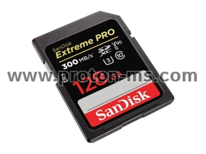Memory card  SANDISK Extreme PRO SDXC, 128GB, UHS-II, До 300 MB/s 