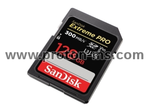Memory card  SANDISK Extreme PRO SDXC, 128GB, UHS-II, До 300 MB/s 