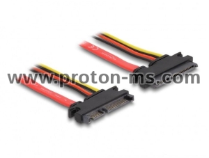 Delock Extension cable SATA 6 Gb/s 22 pin plug > SATA 22 pin receptacle (5 V + 12 V) 30 cm