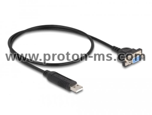 Адаптер DeLock, USB 2.0 - RS-232 D-Sub 9 женско, 50 см.