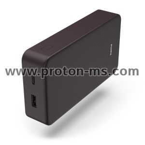 Hama "Colour 20" Power Pack, 20000 mAh, 2 Outputs: USB-C, USB-A, plum