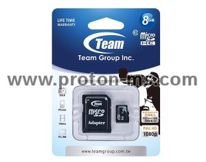 Memory card TEAM micro SDHC, 8GB