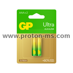 Алкална батерия GP ULTRA LR03 AAA /2 бр. в опаковка/ блистер 1.5V GP,GP24AU