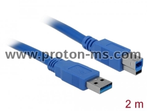 Delock Cable USB-A - USB-B, 2m