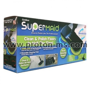 Комплект безжичен ротационен електрически моп Super Maid