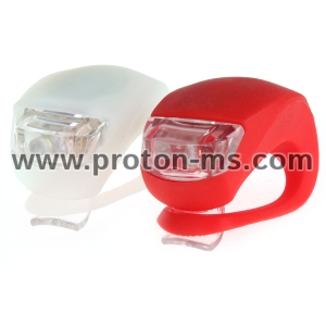 LED светлини за велосипед 2 бр., бял и червен HJ008-2