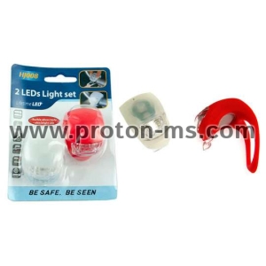 LED светлини за велосипед - 2 бр. бял и червен HJ008-2