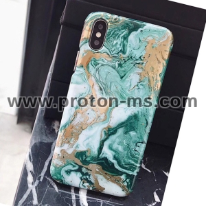 Луксозен Твърд Кейс за iPhone X LACK Hard Marble Phone Case For Retro ins Style Art Oil Painting Cover Smooth Cases Capa