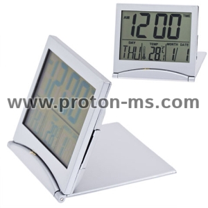 Часовник с аларма, календар и термометър