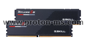 Памет G.SKILL Ripjaws S5 Black 64GB(2x32GB) DDR5 6000MHz CL30 F5-6000J3040G32GX2-RS5K, Intel XMP