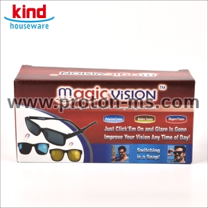 Стилни Очила с Лесно Сменящи се Магнитни Лещи 3 в 1 Magic Vision