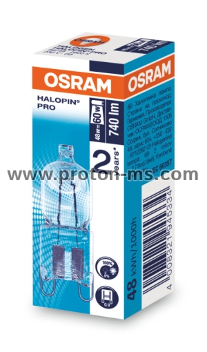 Халогенна крушка Osram Halopin Pro, G9, 48W = 60W